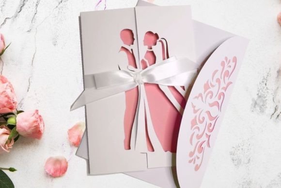 Bride and Groom Wedding Gate Fold Card: Crafting Lasting Impressions