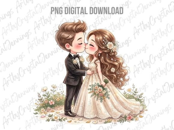 Chibi Wedding Bride and Groom PNG: A Designer’s Go-To Asset
