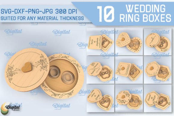 Crafting Heirloom Keepsakes: The 3D Wedding Ring Box Laser Cut Bundle