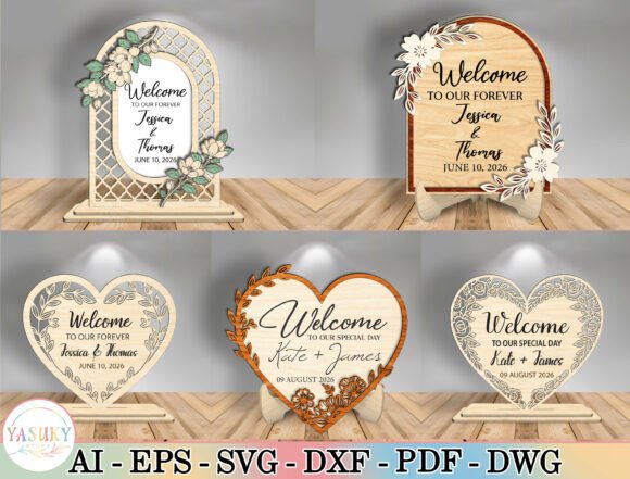 Elegant Wedding Decor: The Arch & Heart SVG Bundle