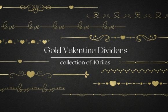 Gold Wedding Dividers & Valentine Divider: Elevating Your Designs