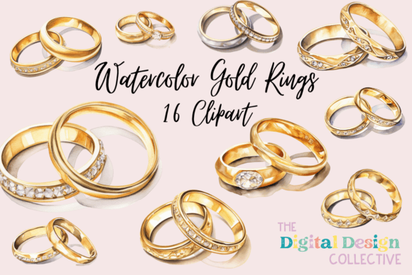 Gold Wedding Rings Clipart: Elevate Your Designs