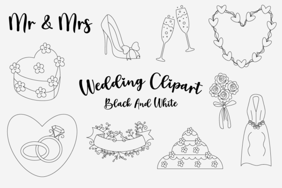 Wedding Clipart Black and White Free: A Designer's Toolkit