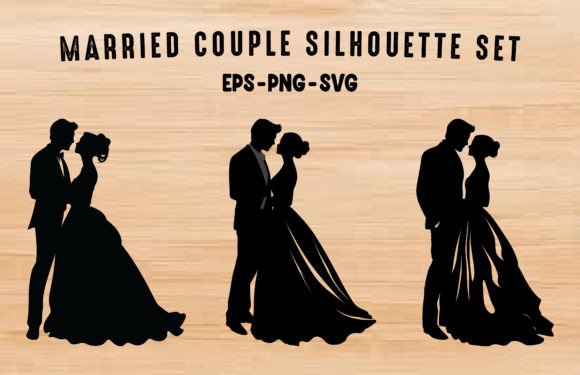 Wedding Couple SVG Clipart Silhouette: A Designer's Asset