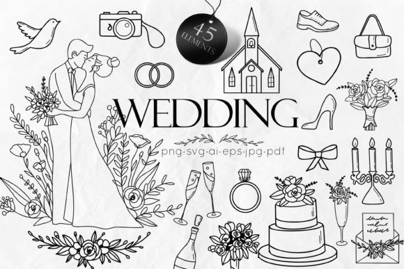 Wedding Doodle Illustrations Vector: A Complete Creative Toolkit