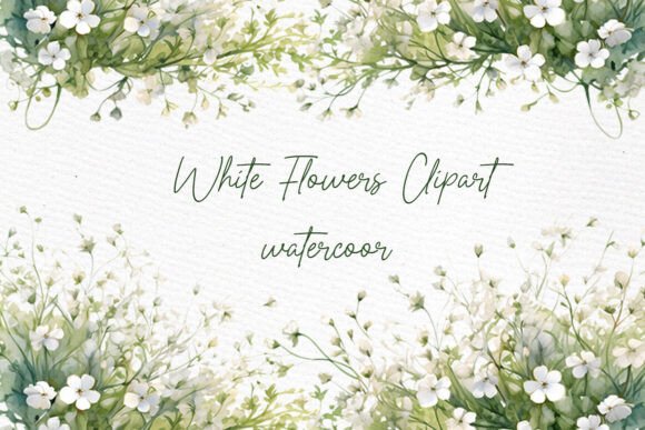 White Flowers Clipart: Elegant Wedding & Floral Designs