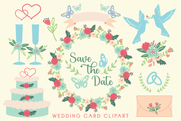 Your Free Wedding Card Clipart Bundle is Here